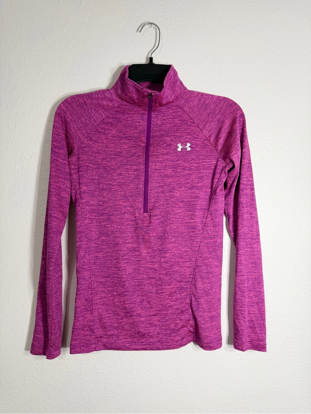 Under Armour Magenta Heather 1/4 Zip Performance Top